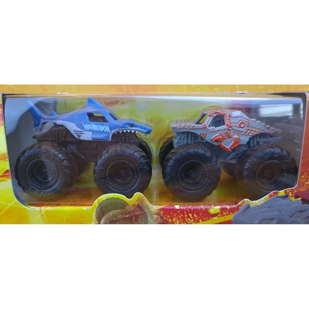Monster Jam Megalodon ThunderROARus Launcher Playset 2‎ Trucks Track Spin Master